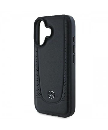 Mercedes Leather Urban iPhone 16 Plus Case - Black