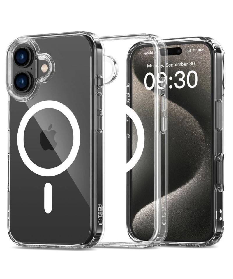 Tech-Protect FlexAir Hybrid MagSafe iPhone 16 Case - Clear