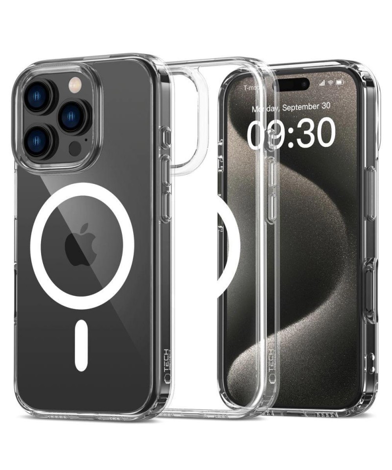Tech-Protect FlexAir Hybrid MagSafe Case for iPhone 16 Pro - Clear