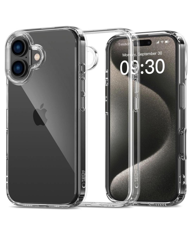 Tech-Protect FlexAir Hybrid Case for iPhone 16 - Clear