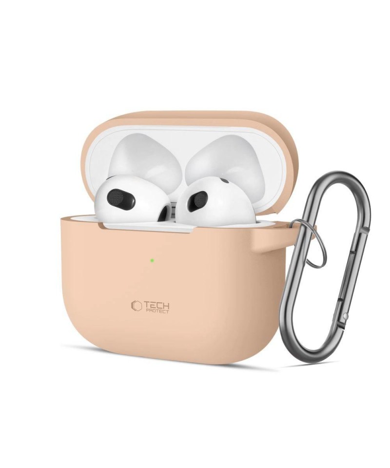 Tech-Protect Silicone Hook Case for Apple AirPods 3 - Beige