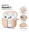 Tech-Protect Silicone Hook Case for Apple AirPods 3 - Beige