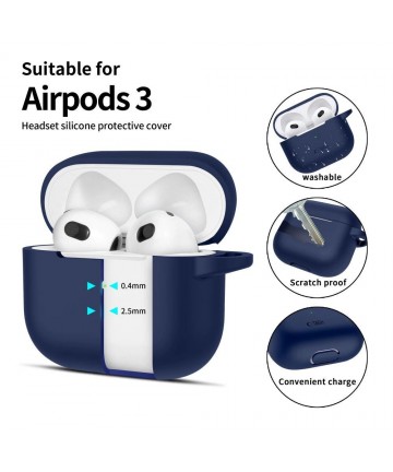 Tech-Protect Silicone Hook Case for Apple AirPods 3 - Blue