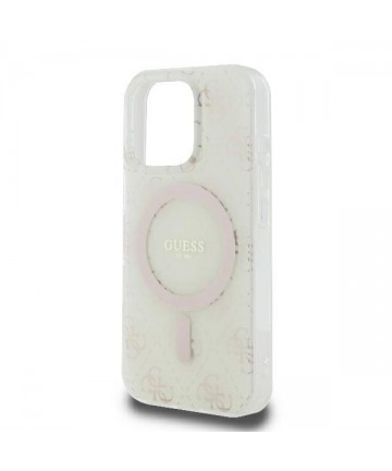 Guess IML 4G Background MagSafe iPhone 16 Pro Case - White