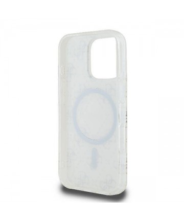 Guess IML 4G Background MagSafe iPhone 16 Pro Case - White