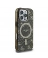 Guess IML 4G Background MagSafe iPhone 16 Pro Case - Brown