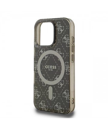 Guess IML 4G Background MagSafe iPhone 16 Pro Case - Brown