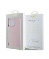 Guess Grained Ring MagSafe iPhone 16 Pro Case - Pink