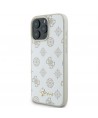 Guess Peony Script Logo MagSafe iPhone 16 Pro Case - White