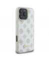 Guess Peony Script Logo MagSafe iPhone 16 Pro Case - White
