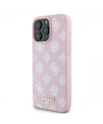 Guess Peony Script Logo MagSafe iPhone 16 Pro Case - Pink