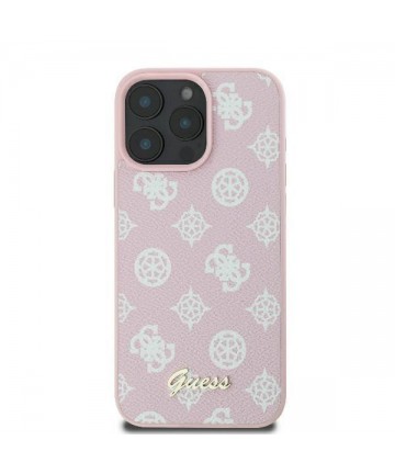 Guess Peony Script Logo MagSafe iPhone 16 Pro Case - Pink
