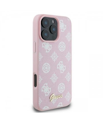 Guess Peony Script Logo MagSafe iPhone 16 Pro Case - Pink