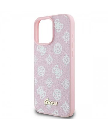 Guess Peony Script Logo MagSafe iPhone 16 Pro Case - Pink