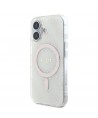 Guess IML 4G Background MagSafe Case for iPhone 16 Plus - White