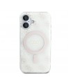 Guess IML 4G Background MagSafe Case for iPhone 16 Plus - White