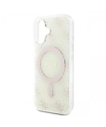 Guess IML 4G Background MagSafe Case for iPhone 16 Plus - White
