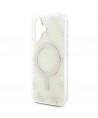 Guess IML 4G Background MagSafe Case for iPhone 16 Plus - White