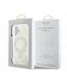 Guess IML 4G Background MagSafe Case for iPhone 16 Plus - White