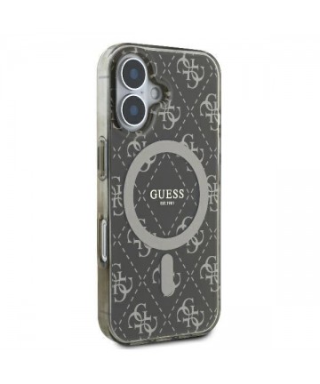 Guess IML 4G Background MagSafe iPhone 16 Plus Case - Brown