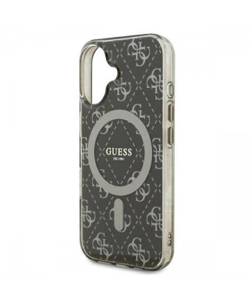 Guess IML 4G Background MagSafe iPhone 16 Plus Case - Brown