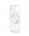 Guess IML Flowers Wreath MagSafe iPhone 16 Plus Case - Clear