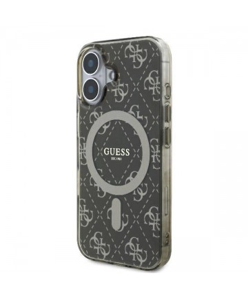 Guess IML 4G Background MagSafe iPhone 16 Case - Brown