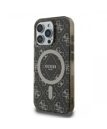 Guess IML 4G Background MagSafe Case for iPhone 16 Pro Max - Brown