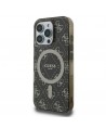 Guess IML 4G Background MagSafe Case for iPhone 16 Pro Max - Brown