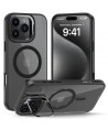 Tech-Protect MagStand MagSafe Case with Stand for iPhone 16 Pro - Semi-Transparent