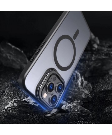 Tech-Protect MagStand MagSafe Case with Stand for iPhone 16 Pro - Semi-Transparent