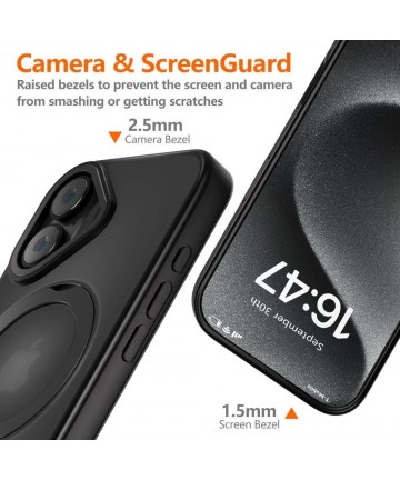 Tech-Protect MagRing MagSafe case for iPhone 16 - translucent