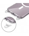 Tech-Protect FlexAir Chain MagSafe iPhone 16 Case - Clear + 2 Lanyards (Black & Taupe)