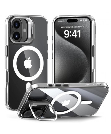 Tech-Protect MagStand MagSafe iPhone 16 Case - Clear
