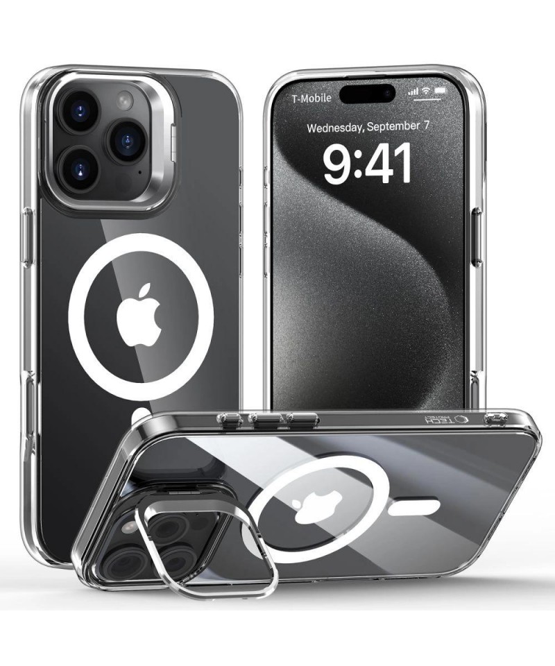 Tech-Protect MagStand MagSafe Case for iPhone 16 Pro - Clear