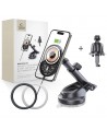 Tech-Protect MM15W-V6 15W Car Charger Holder with MagSafe for Dashboard and Air Vent - Black