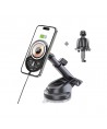 Tech-Protect MM15W-V6 15W Car Charger Holder with MagSafe for Dashboard and Air Vent - Black