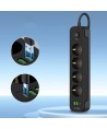 Tech-Protect PCL4X3 Power Strip 4 Sockets 240V + 2xUSB-A + 1xUSB-C 200 cm - Black