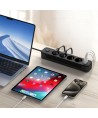 Tech-Protect PCL4X3 Power Strip 4 Sockets 240V + 2xUSB-A + 1xUSB-C 200 cm - Black
