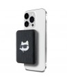 Karl Lagerfeld Powerbank inductive KLPB5FPGKSCHHK 16W 5000mAh black/black Choupette Head Pin MagSafe