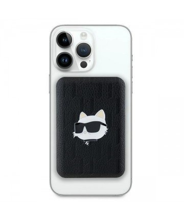 Karl Lagerfeld Powerbank inductive KLPB5FPGKSCHHK 16W 5000mAh black/black Choupette Head Pin MagSafe