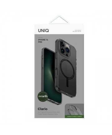 Uniq Clario case iPhone 16 Pro 6.3" Magclick Charging smoke/smoke