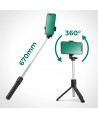 Selfie stick WRY1S telescopic tripod 0.7m for phone - black