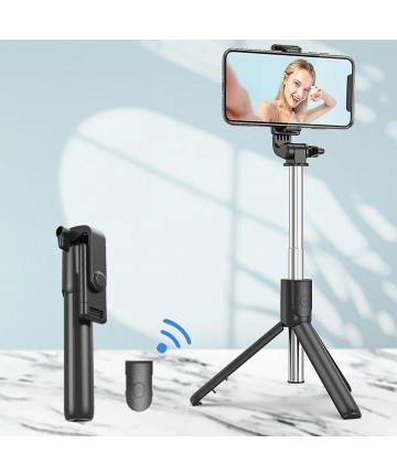 Selfie stick WRY1S telescopic tripod 0.7m for phone - black