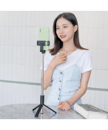 Selfie stick WRY1S telescopic tripod 0.7m for phone - black
