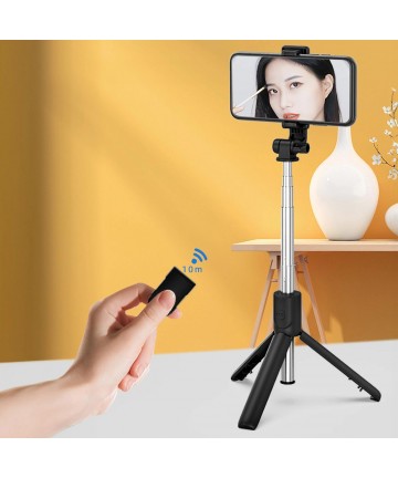 Selfie stick WRY1S telescopic tripod 0.7m for phone - black