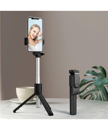 Selfie stick WRY1S telescopic tripod 0.7m for phone - black