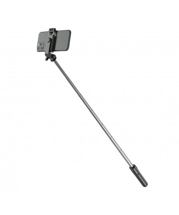 Selfie stick WHS1Y telescopic tripod 1m with phone holder - black