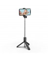 Selfie stick WHS1Y telescopic tripod 1m with phone holder - black