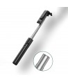 Selfie stick WHS1Y telescopic tripod 1m with phone holder - black